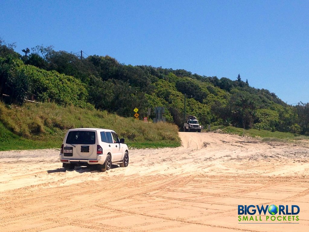 Cars on Rainbow Beach